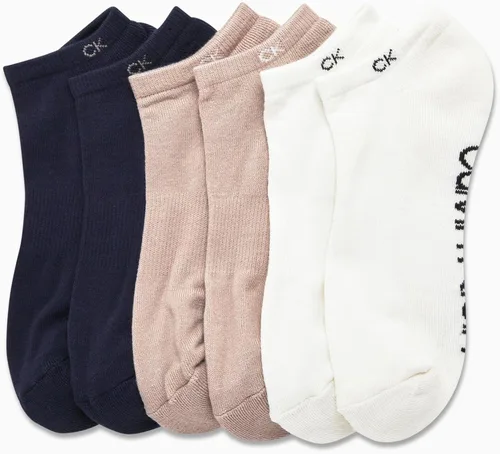 Miniatura 113 de Calvin Klein Calcetines para hombre, mezcla de algodón, acolchados, sin talla, forro de calcetines atléticos (6 unidades)