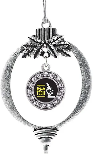 Miniatura 54 de Inspired Silver - Twin One - Adorno festivo de Navidad de plata - Adorno festivo de árbol de Navidad con dije de círculo y circonita cúbica