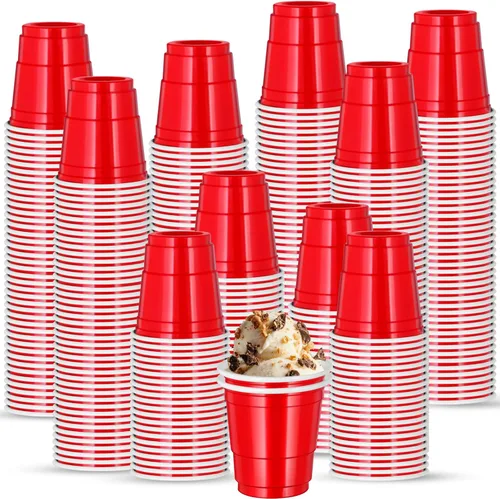 Miniatura 26 de 500 piezas Vasos de Chupito de Plástico Lake Bule de 2 onzas vasos de chupito azules Revelación de Género vasos de chupito desechables para beber