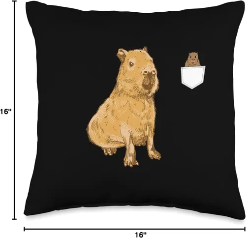 Miniatura 4 de Almohada de relleno Capybara Capy Bara Capibara Stuff Cappy Barra de bolsillo