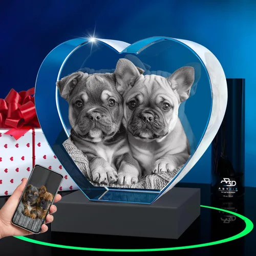 Miniatura 37 de ArtPix 3D Foto de cristal, regalos conmemorativos personalizados para perros con tu propia foto para los amantes de los perros, dueños de mascotas