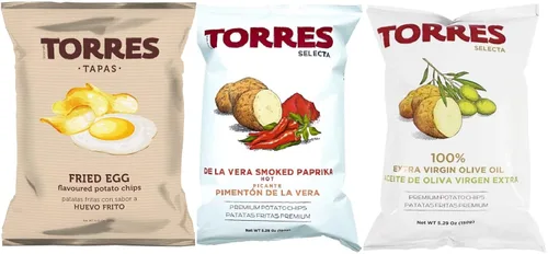 Miniatura 2 de (BIG BAGS) Torres Patatas fritas españolas hechas en Barcelona, España, edición limitada (paquete de 3) – Elige tus sabores favoritos (nuevo) Huevos