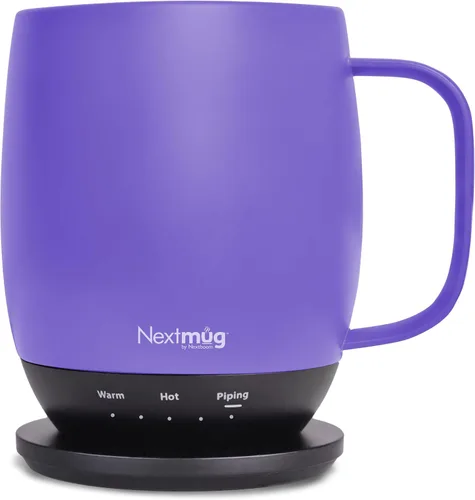 Miniatura 12 de Nextmug - Taza de café autocalentable con control de temperatura (negro, 14 onzas)