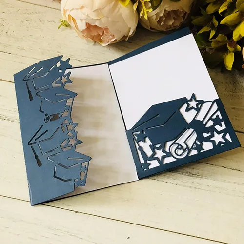 Miniatura 6 de Troqueles de metal para sombrero de graduación, troqueles de corte para hacer tarjetas, troqueles en relieve para álbumes de recortes, decoración