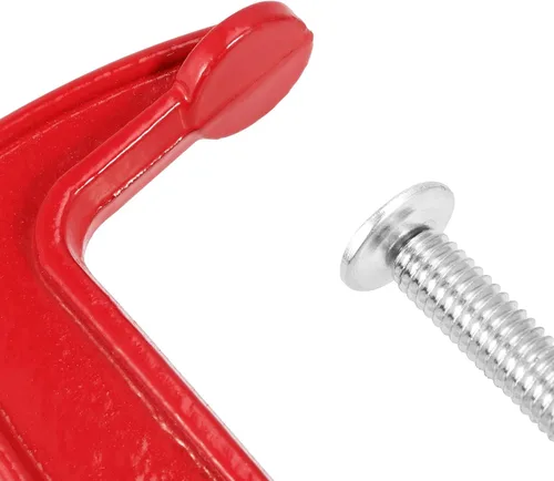 Miniatura 4 de HOIGON Juego de 8 abrazaderas C de 3 pulgadas, juego de abrazaderas C de hierro fundido con apertura de mandíbula de 3 pulgadas, profundidad de Rojo