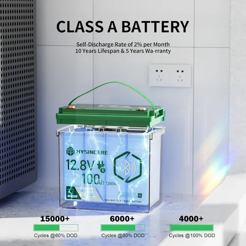 Miniatura 4 de Batería LiFePO4 Bluetooth de 12 V 100 Ah, batería de litio del grupo 24, corte de baja temperatura, BMS inteligente de 100 A, batería LiFePO4