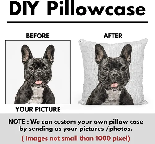 Miniatura 3 de Fundas de almohada personalizadas con lentejuelas Funda de almohada reversible personalizada para Navidad, cumpleaños o cualquier ocasión Regalo