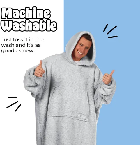 Miniatura 43 de THE COMFY Teddy Bear From Shark Tank Patented Zipper Oversized Sherpa Wearable Blanket Hoodie Gift for Women & Men