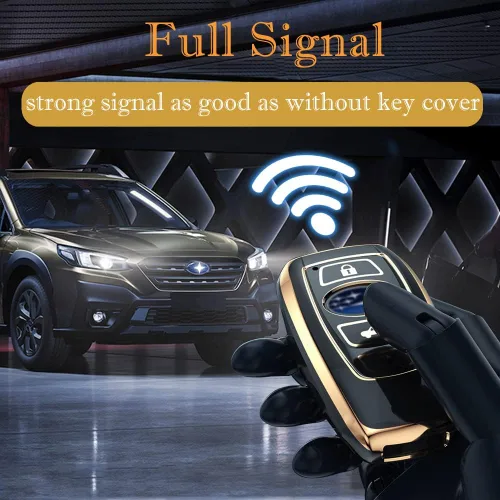Miniatura 4 de Funda para llavero Subaru, para Forester Outback BRZ Legacy CrossTrek Premium Soft TPU protección de 360 grados, funda para llave remota (negro)