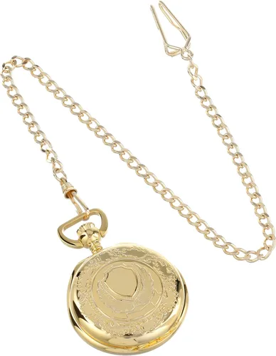 Miniatura 2 de Charles-Hubert, Paris 3781 Reloj de bolsillo de cuarzo chapado en oro Hunter Case, blanco, dorado (Gold White), Moderno