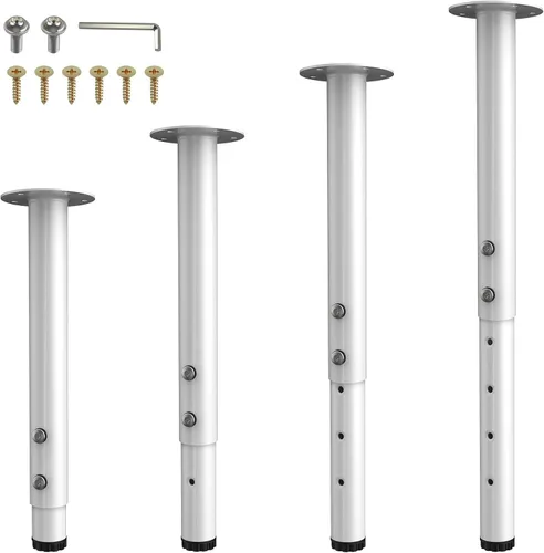 Miniatura 9 de Patas de mesa ajustables, patas de escritorio de metal de altura ajustable, patas ajustables para mesa, computadora, escritorio, mesa de comedor