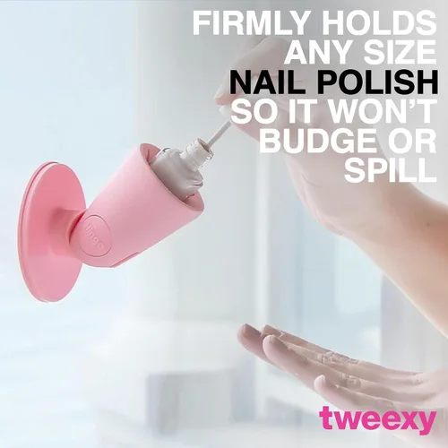 Miniatura 6 de tweexy Soporte para frasco de esmalte de uñas con bisagra a prueba de vuelcos Soporte antiderrame para esmalte de uñas, inclinado, succión de Blush