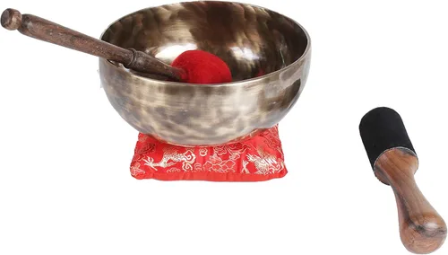 Miniatura 4 de ESK - Juego de cuencos tibetanos de 7 pulgadas, meditación, decoración zen, curación espiritual y corporal y limpieza energética, hecho a mano