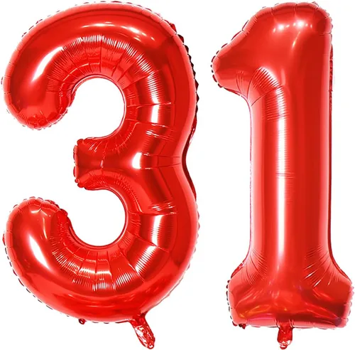 Miniatura 14 de Globo de helio rojo del número 10 de 40 pulgadas, autosellado para decoración de fiesta de cumpleaños y decoración de fiesta de aniversario (rojo 10)