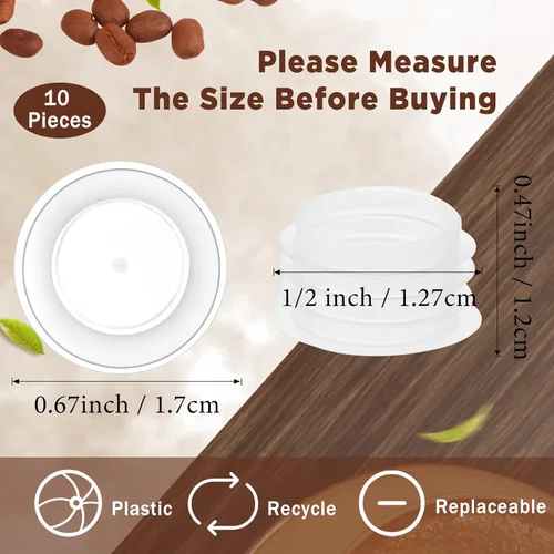 Miniatura 2 de Tapones para salero y pimentero, tapón de repuesto transparente de repuesto para salero y pimienta, tapa redonda de plástico para ollas, botellas