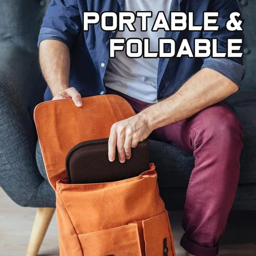 Miniatura 2 de WISIMMALL Cojín de asiento de gel portátil para masaje de viaje, 14.5 x 10.5 pulgadas de grosor, plegable para silla de oficina, silla de ruedas