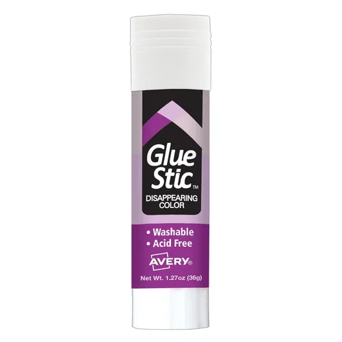 Miniatura 9 de Avery Pegamento en barra, morado que desaparece, lavable, no tóxico, 1.27 oz, 6 barras de pegamento (98071)