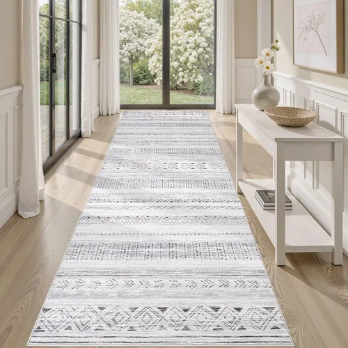 Miniatura 56 de Alfombra grande para sala de estar de 5 x 7: Alfombras marroquíes bohemias, suaves, lavables a máquina, para dormitorio, debajo de la mesa