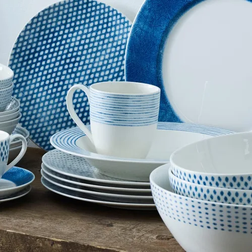 Miniatura 6 de Noritake Juego de 4 tazas de hamaca azul, 15 onzas.