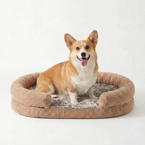 Miniatura 13 de Cama Ortopédica para Perros Grandes, Sofá de Espuma Viscoelástica con Textura de Cartón de Huevos con Lados Cómodos, Cama Sofá Suave y Grande
