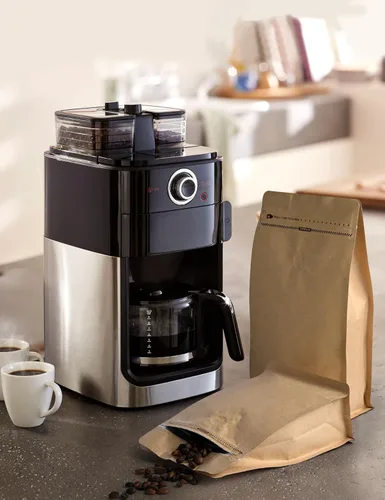 Miniatura 5 de FireKylin 50 piezas de bolsas de café con válvula, (16 oz, 1 lb) Bolsas de pie de papel, bolsas resellables con ventilación para almacenamiento