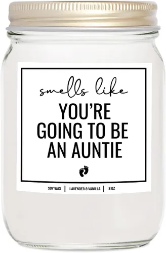 You Nique Designs - Vela de embarazo para tía, hermana, tía de 8 onzas, regalo de revelación de embarazo para tía, huele a tu tía, regalos para tía