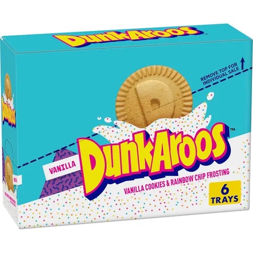 Dunkaroos - Galletas de vainilla y glaseado de vainilla, 6 unidades, 9 oz