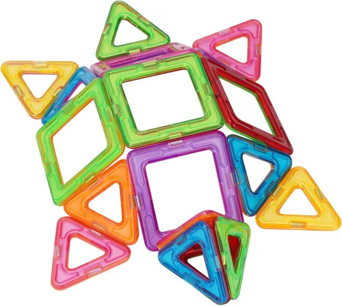 Miniatura 2 de Bloques magnéticos, azulejos de construcción resistentes, juguetes STEM para niños y niñas de más de 3 años de edad, aprendizaje jugando