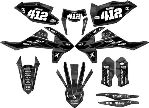 Miniatura 4 de Kit de base gráfica EXC Apache Green Senge 2017-2018 compatible con KTM