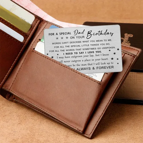Miniatura 3 de DEGASKEN Tarjeta de feliz cumpleaños para papá, ideas de regalo de cumpleaños para papá, decoraciones de cumpleaños para padre, tarjeta de cartera