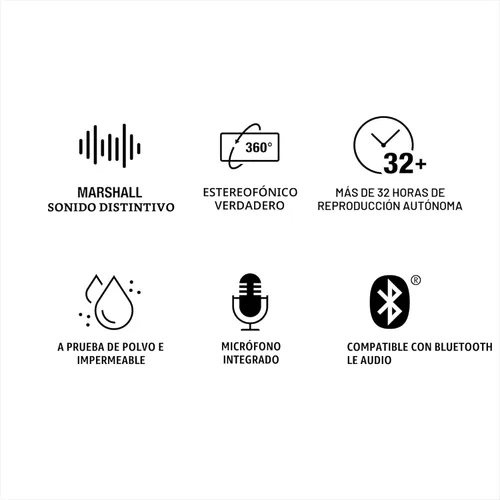 Miniatura 12 de Marshall Emberton III - Altavoz Bluetooth portátil, diseño resistente e impermeable IP67, sonido estéreo fuerte, graves profundos con tiempo