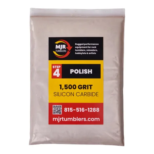Miniatura 13 de 5 libras de grano de pulido de roca de carburo de silicio grueso MJR Tumblers Premium 60/90 para el paso/etapa 1, MJR Tumblers es una empresa