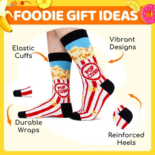 Miniatura 15 de Zmart Funny Gifts for Men - Pineapple Avocado Socks for Teens, Popcorn Sushi Sauce Socks