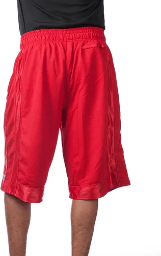 Miniatura 3 de Pro Club - Camiseta de manga larga para hombre, de algodón pesado y con cuello redondo, Rojo