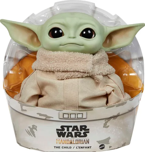 Mattel Star Wars Grogu - Juguete de peluche, figura de personaje de 11 pulgadas con cuerpo suave. Inspirado en Star Wars The Mandalorian