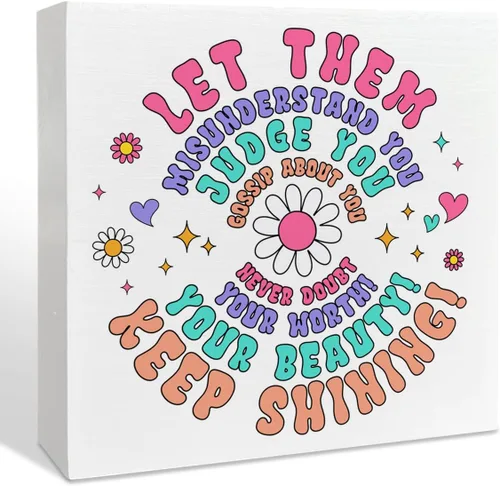 Miniatura 9 de Letrero de madera para habitación de niños, con texto en inglés «You Are Braver Than You Believe», decoración inspiradora de escritorio