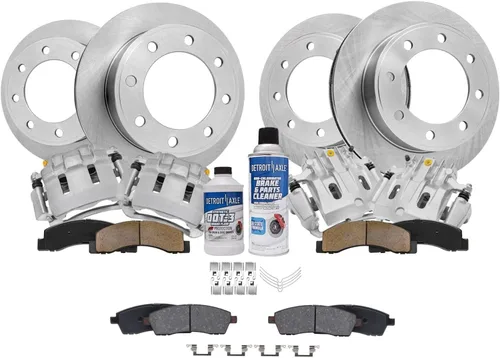 Miniatura 106 de Detroit Axle - 4 rotores de freno para Ford 2012 2013 2014 F-150 Lobo, repuesto de rotores de freno de disco: rotor delantero de 13.78 pulgadas