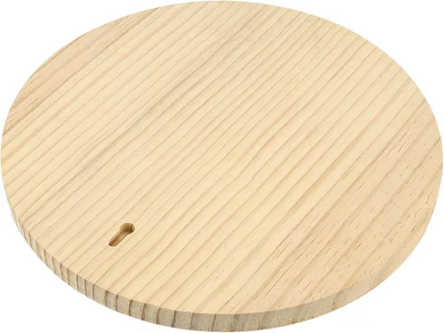 Miniatura 4 de SINJEUN Paquete de 2 placas redondas de madera de 12 pulgadas, letrero colgante de madera en blanco de 3/4 pulgadas de grosor, tableros de madera