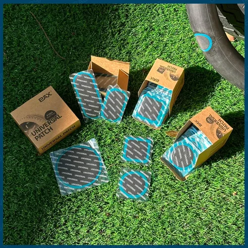 Miniatura 5 de PAX 50 Piezas 32mm Parches Universales Redondos de Reparación de Tubo y Neumático, para Neumáticos Radiales y de Capas de Polarización, Motocicleta