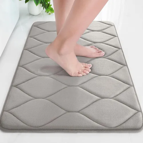 Miniatura 42 de Colorxy - Alfombra de baño de espuma viscoelástica, ultrasuave y antideslizante, absorbe el agua, lavable a máquina, tapete para suelos de ducha