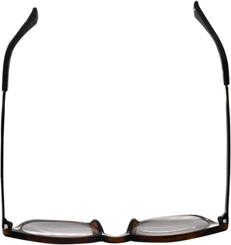 Miniatura 5 de Eyekepper Lectores Retro Cuadrado Plástico Marco Metal Brazos Lectura Gafas Ámbar/Negro Brazo +0.5