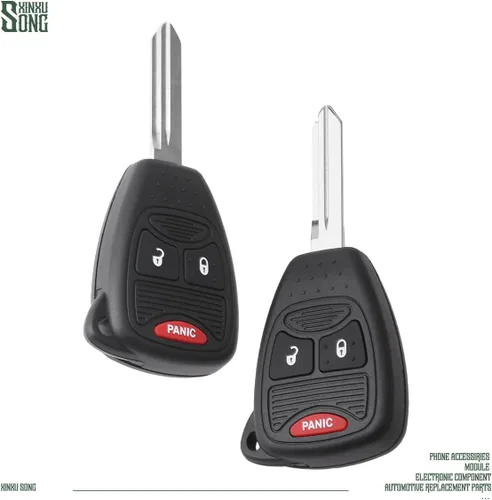 Miniatura 2 de 2 llaves de coche sin llave con control remoto de entrada abatible OHT692427AA de 3 btn compatibles con Ram Commander Compass Grand Cherokee Liberty