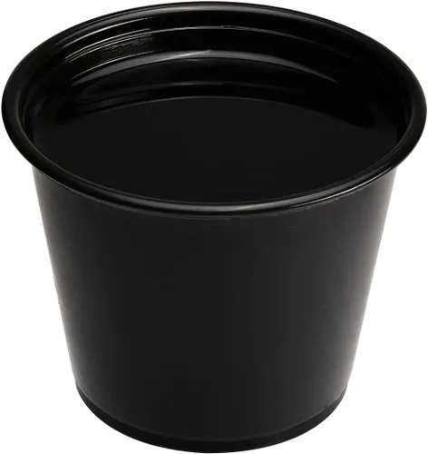 Miniatura 22 de Restaurantware RW Base - Tazas de salsa de 0.8 onzas, 2000 tazas de condimento aptas para microondas, resistentes a las grietas, desechables de Negro