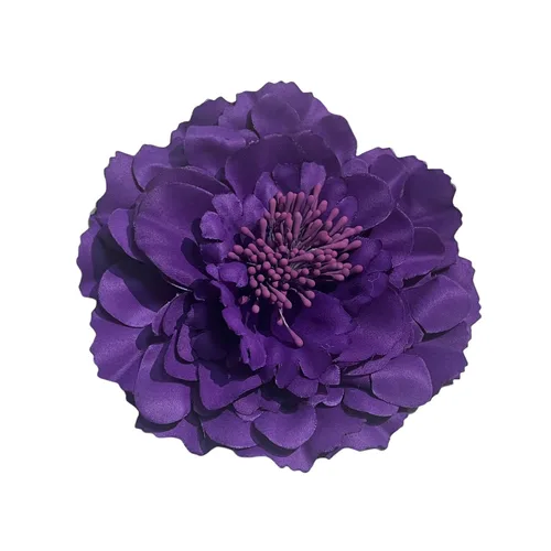 Miniatura 13 de Broche de flores de peonía bohemio para mujer, broche de flores para viajes, fiestas, festivales PF-11 (negro) (paquete de 1)
