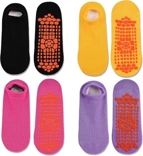 Tphon Non Slip Kids Trampoline Socks with Grippers for Toddler Children - Anti Skid Grip Socks for Boys & Girls