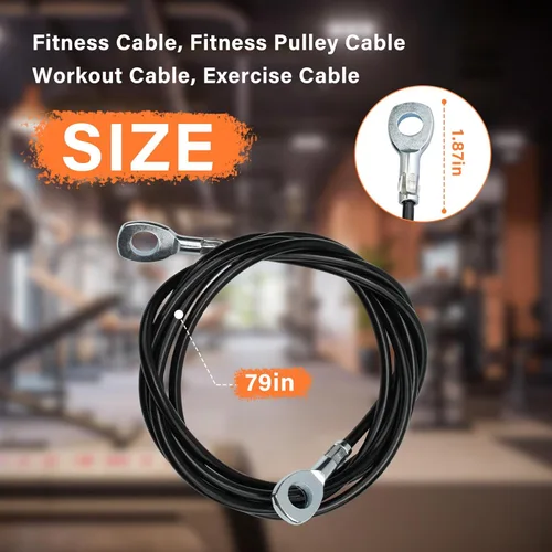 Miniatura 2 de Cable de fitness de 79 pulgadas compatible con todos los modelos de gimnasio 1000, 1500, 2000, 3000, XLS, cable de polea de fitness, cable