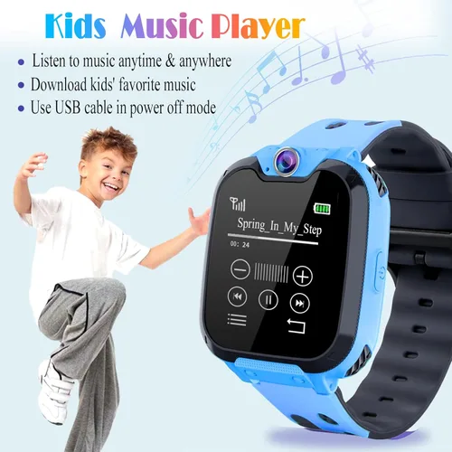 Miniatura 4 de Reloj inteligente Goodatech para niños y niñas, juguetes de aprendizaje con 16 juegos, llamadas telefónicas SOS, cámara, reproductor de música