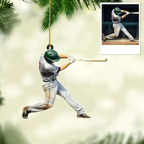 Miniatura 22 de Adorno de béisbol personalizado para niños, recuerdo de cerámica con nombre y número personalizado, algunos niños recién nacen con béisbol en sus