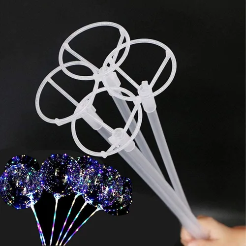 Palitos grandes para globos con copas grandes, 35 juegos gruesos de 17 pulgadas de largo, transparentes Bobo para globos grandes de 10 a 30 pulgadas