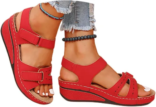 Miniatura 7 de Sandalias ortopédicas para mujer, con soporte para el arco, para caminar, cómodas sandalias ortopédicas de verano con correa trasera